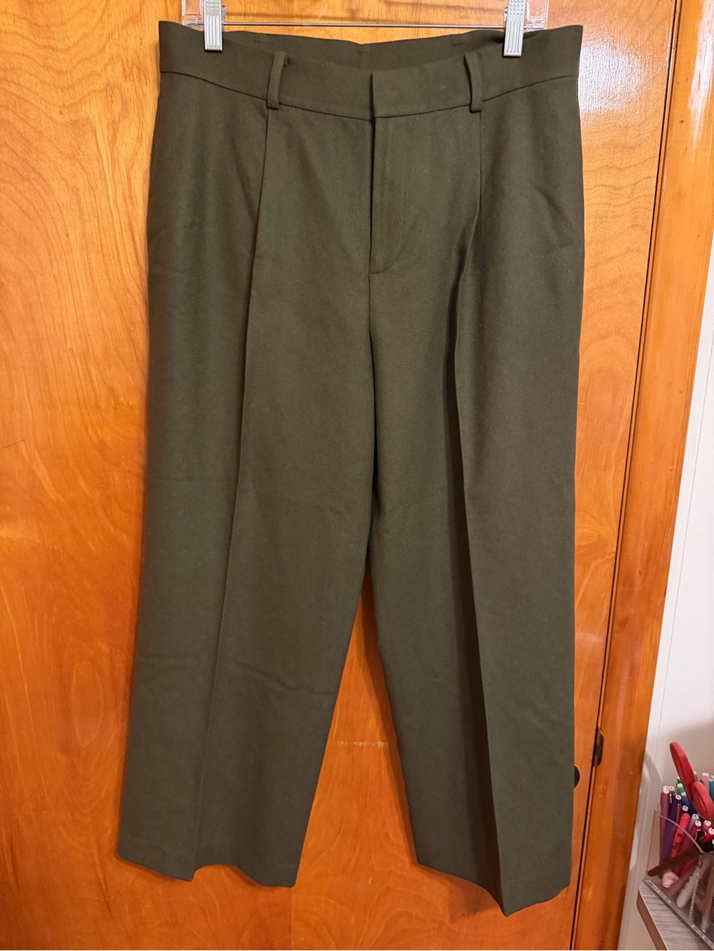 Ralph Lauren Olive Green Cropped Dress Pants